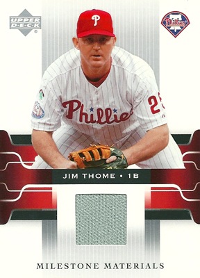 ࡦȡ MLB Jim Thome 2005 Upper Deck Milestone Materials