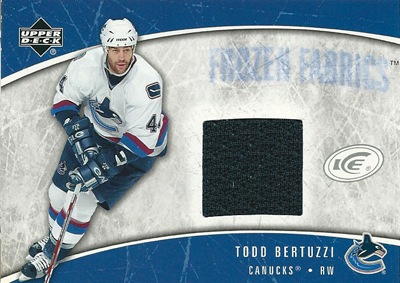 ȥåɡСĥå NHL Todd Bertuzzi 2005/06 Upper Deck Ice Frozen Fabrics