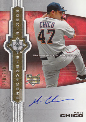 Matt Chico 2007 UD Ultimate Collection Rookie Signatures 220/299枚限定 ...