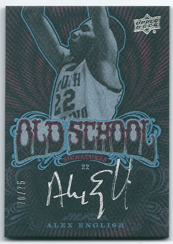 アレックス・イングリッシュ 201314 UD Black Old School Signatures Alex English Auto