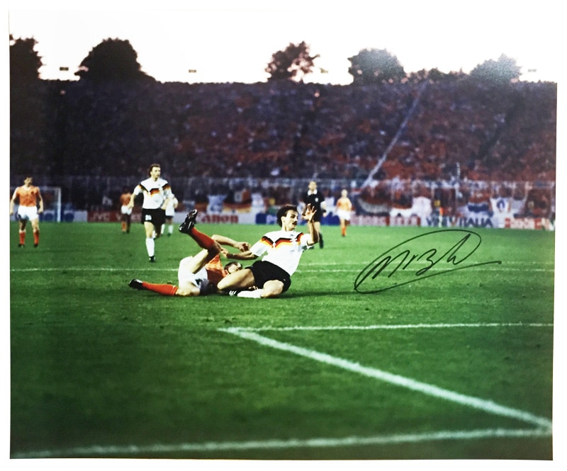 マルコ・ファン・バステン 直筆サイン入りフォト オランダ VS 西ドイツ