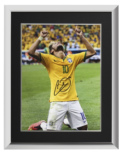 ネイマール 直筆サインフォト 額入り ブラジル代表 ワールドカップ