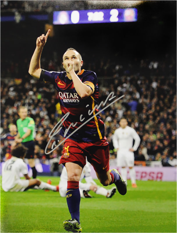 アンドレスイニエスタ サイン 保証書あり バルセロナ 直筆サイン icons