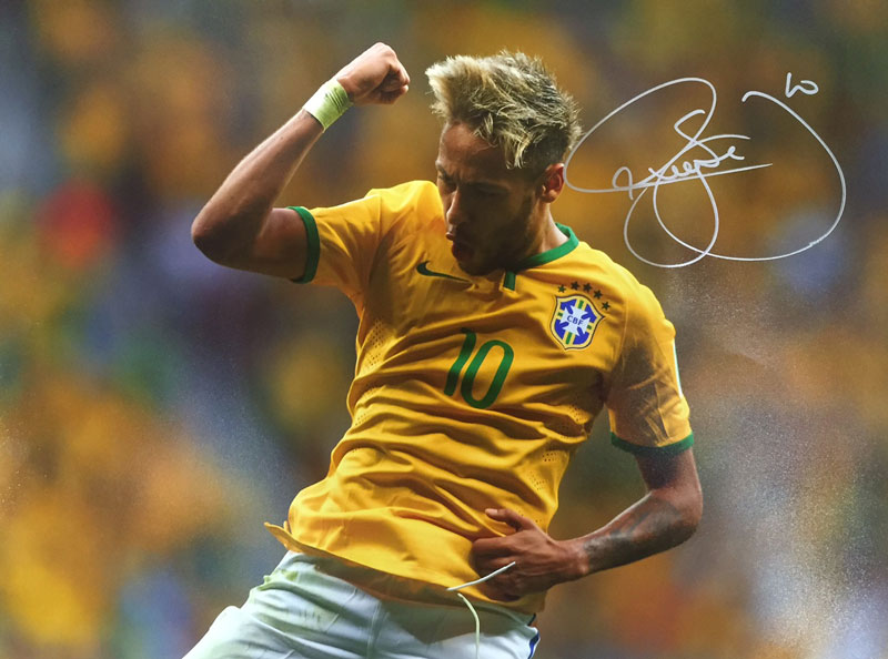 ネイマール Jr 直筆サインフォト 14 ワールドカップ カメルーン戦 Signed Neymar Jr Signed Brazil Photo 14 Fifa World Cup Celebration Vs Cameroon の通販 カードファナティック