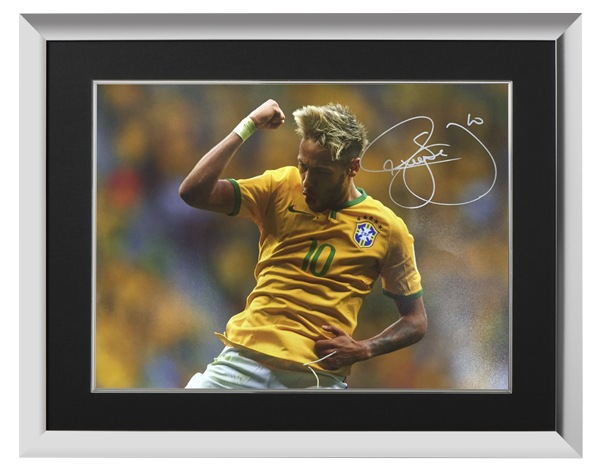 ネイマール Jr. 直筆サインフォト 2014 ワールドカップ カメルーン戦