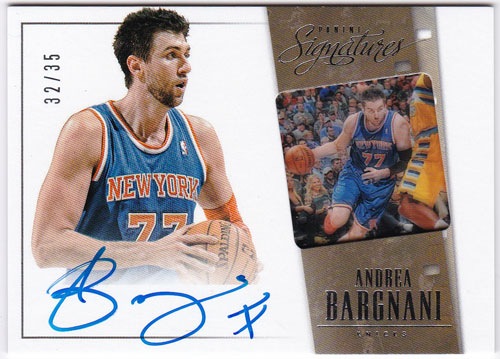 ɥ쥢Х˥㡼 2013-14 Panini Signatures Film Veteran Auto 32/35 Andrea Bargnani