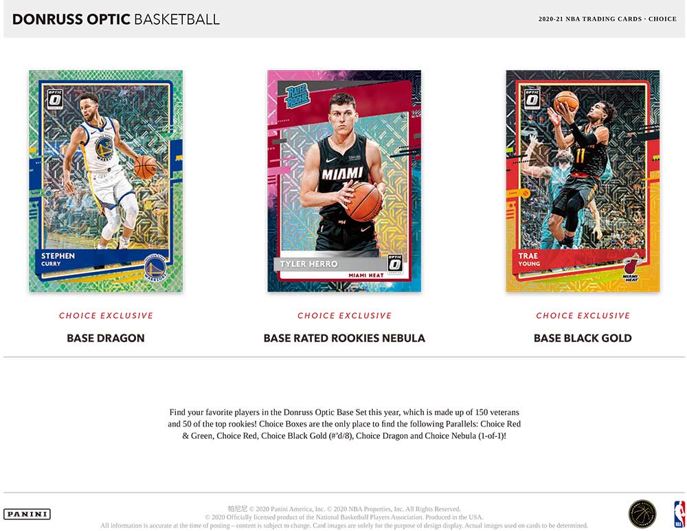 NBA 2020-21 Panini Donruss Optic Basketball Choice 9/29