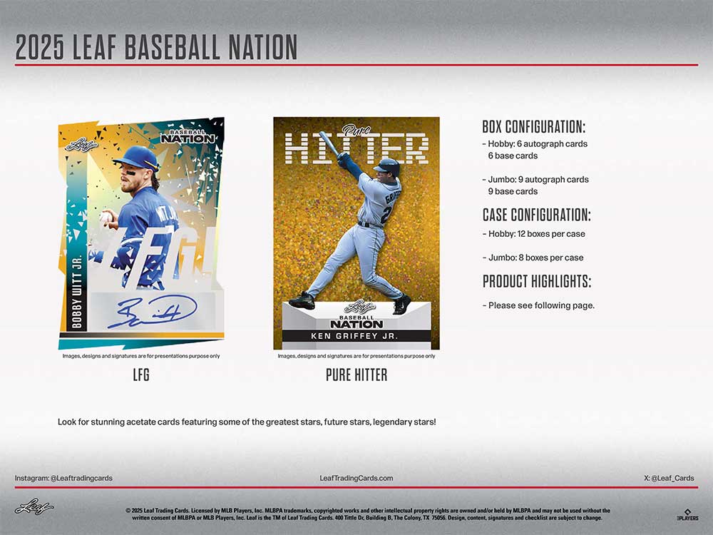 2025 Leaf Baseball Nation Jumbo Box 9/4入荷 ｜カードファナティック