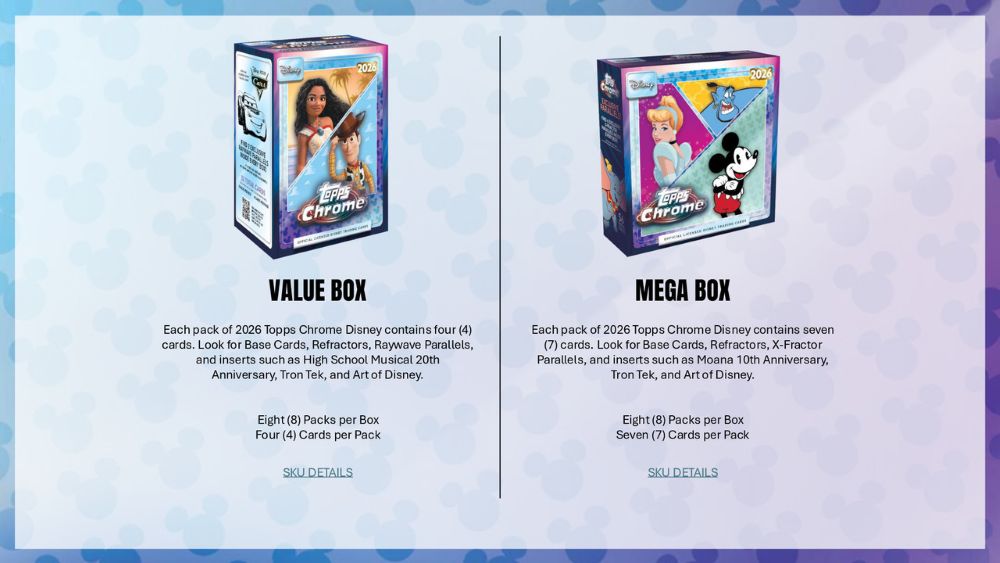 2026 Topps Chrome Disney Mega Box 6/18入荷 ｜カードファナティック
