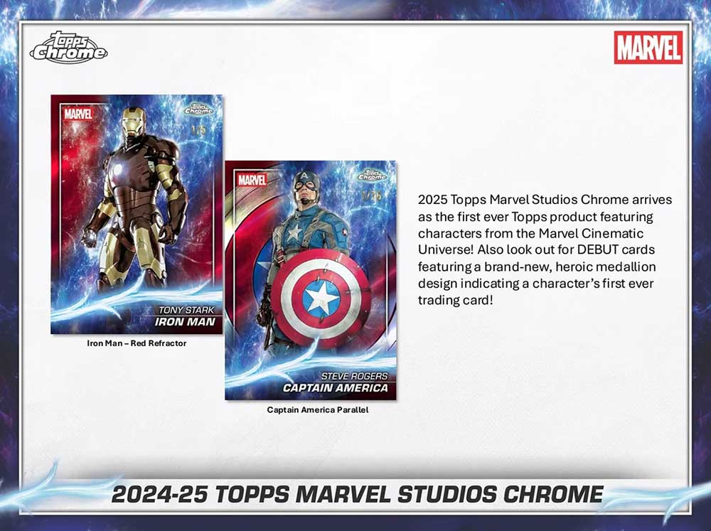 マーベル 2025 Topps Marvel Studios Chrome Hobby Box 12/25入荷 店頭