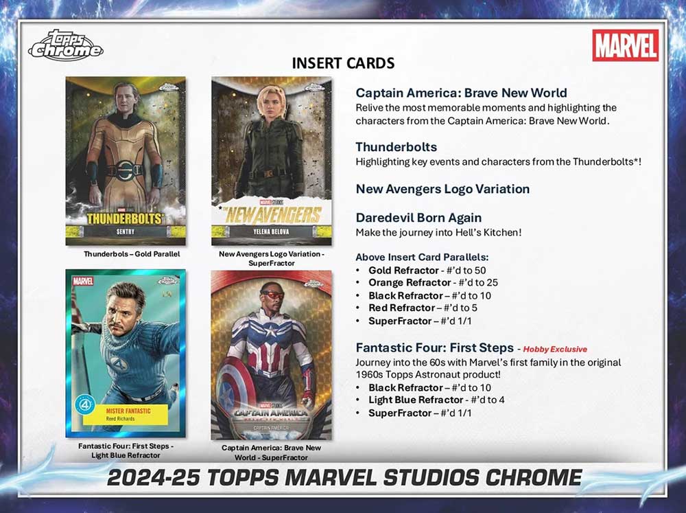 マーベル 2025 Topps Marvel Studios Chrome Hobby Box 12/25入荷 マーベル 2025 Topps Marvel Studios Chrome Hobby Box 12/25入荷