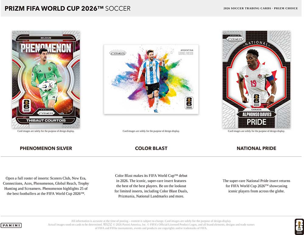 予約）Panini Prizm FIFA World Cup 2026 Soccer Choice Box 7/10より