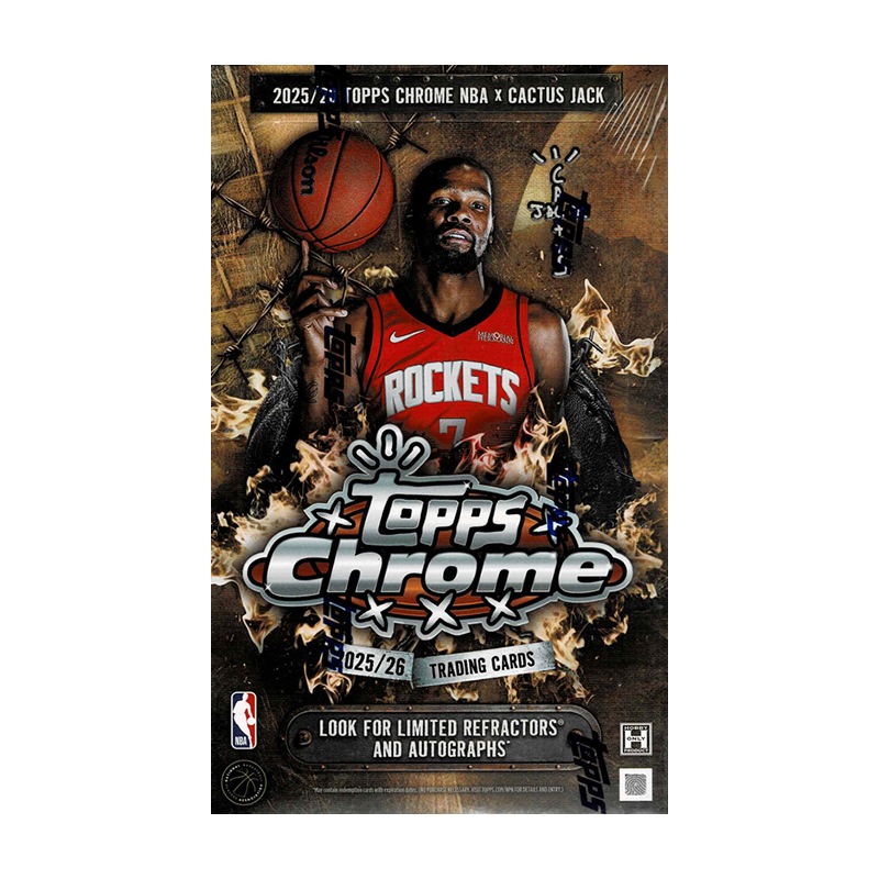 nba tacosun出品 NBA 2025-26 Topps Chrome Cactus Jack Basketball Hobby Box 6/20入荷