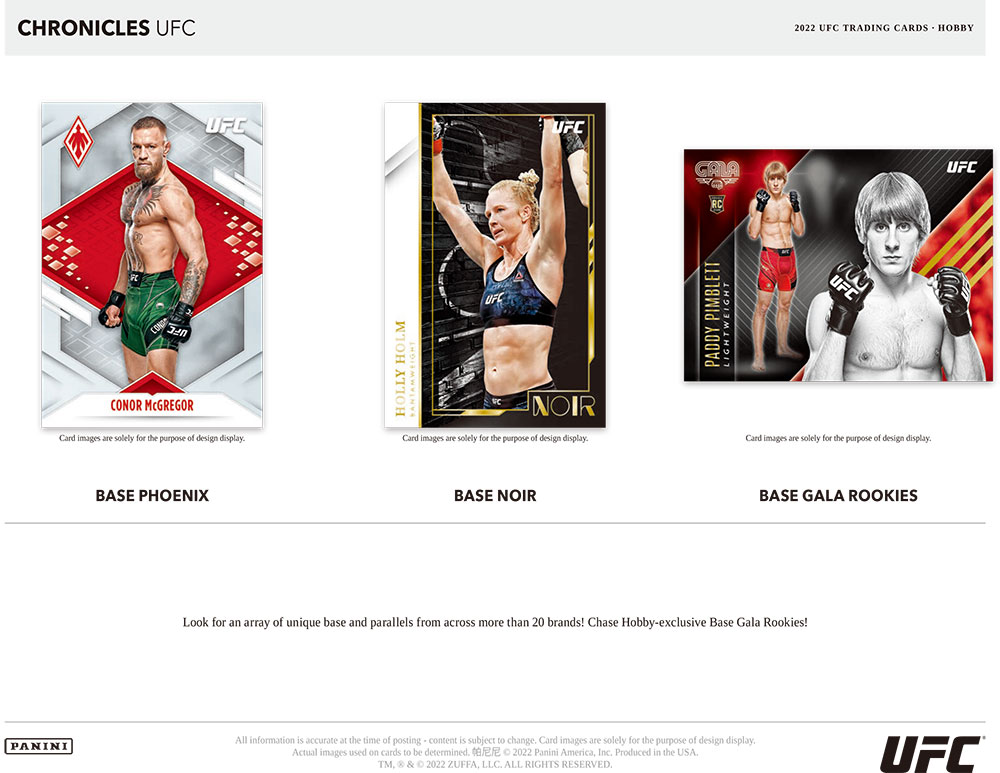 総合格闘技カード 2022 Panini Chronicles UFC Hobby 8/31入荷