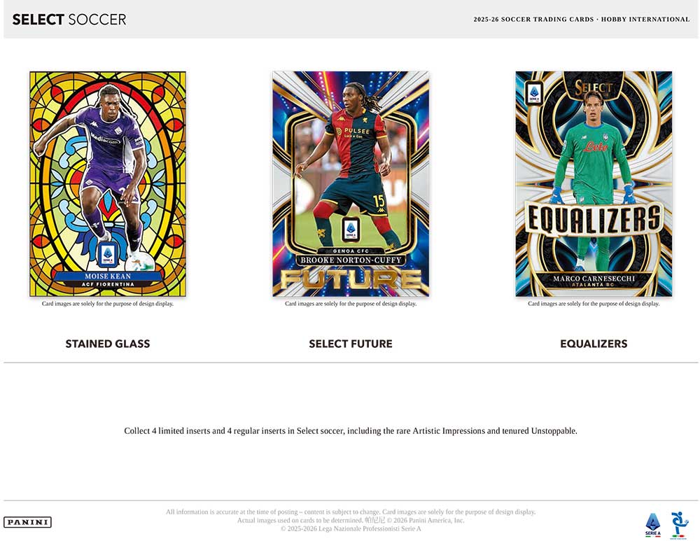 2025-26 Panini Select Serie A Soccer Hobby International Box 5/12