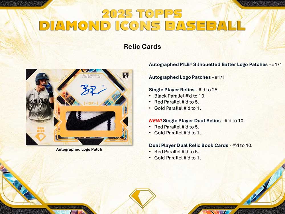 MLB 2025 Topps Diamond Icons Baseball Hobby Box 10/24入荷 MLB 2025 Topps Diamond Icons Baseball Hobby Box 10/24入荷