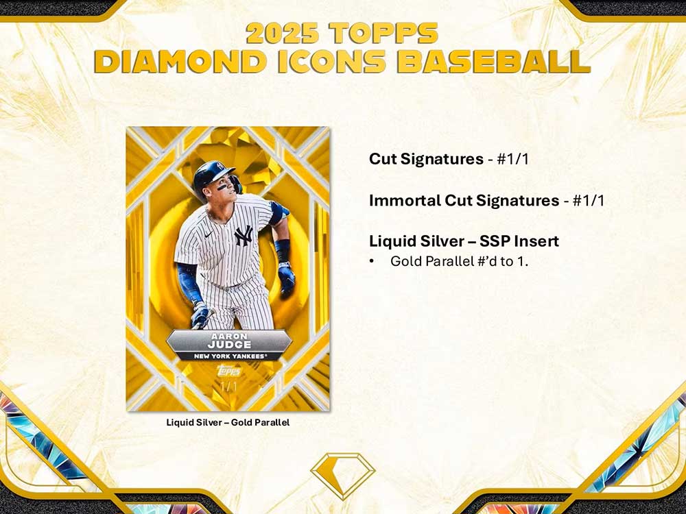 MLB 2025 Topps Diamond Icons Baseball Hobby Box 10/24入荷