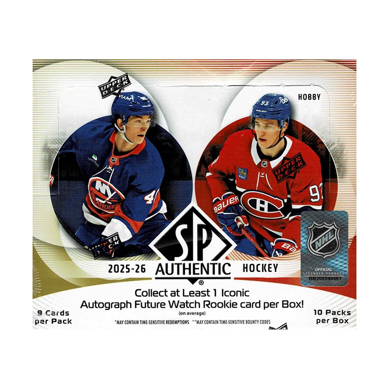 NHL 2025-26 UD SP Authentic Hockey Hobby Box 6/25入荷！！ ｜カード