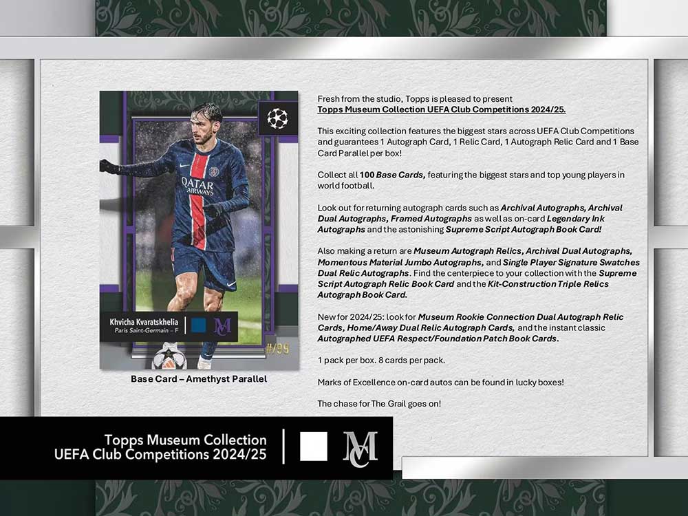 予約)2024-25 Topps UEFA Club Competitions Museum Collection Soccer