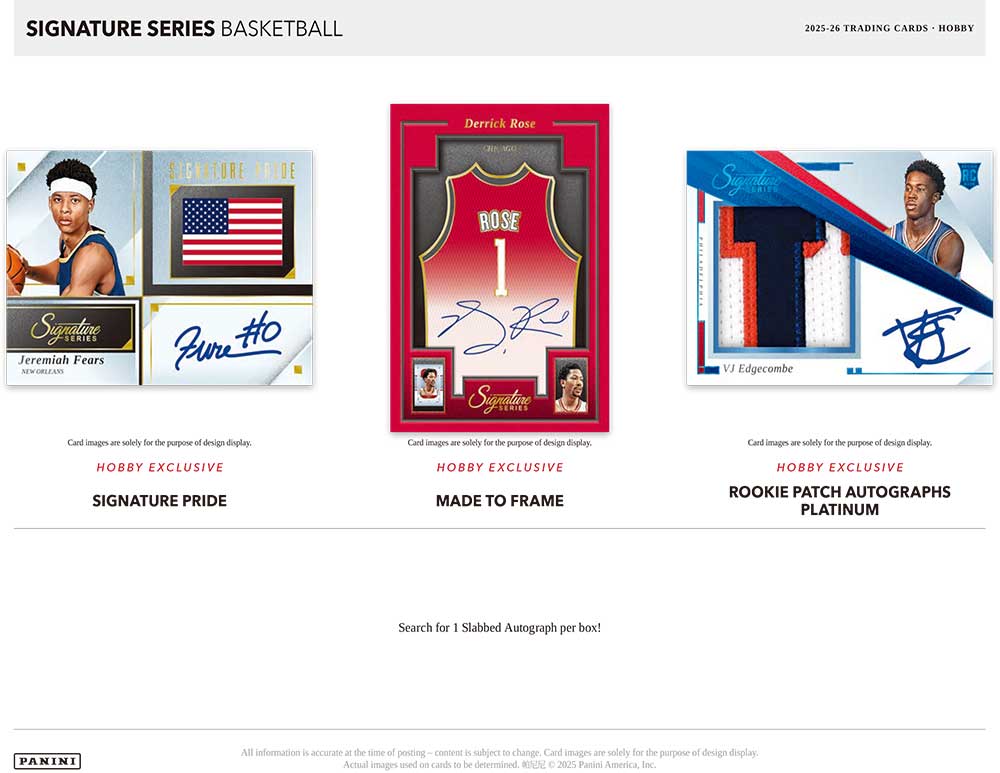 沼高バレーボーイズ コンプリートセット 2025-26 Panini Signature Series Basketball Hobby Box 5/28入荷