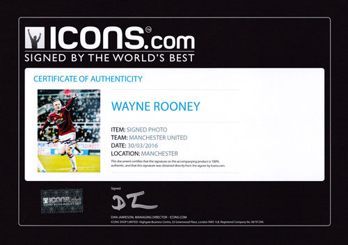 ウェイン ルーニー サイン入りスパイク マンチェスターユナイテッド