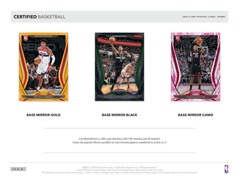 NBA 2020-21 Panini Certified Basketball