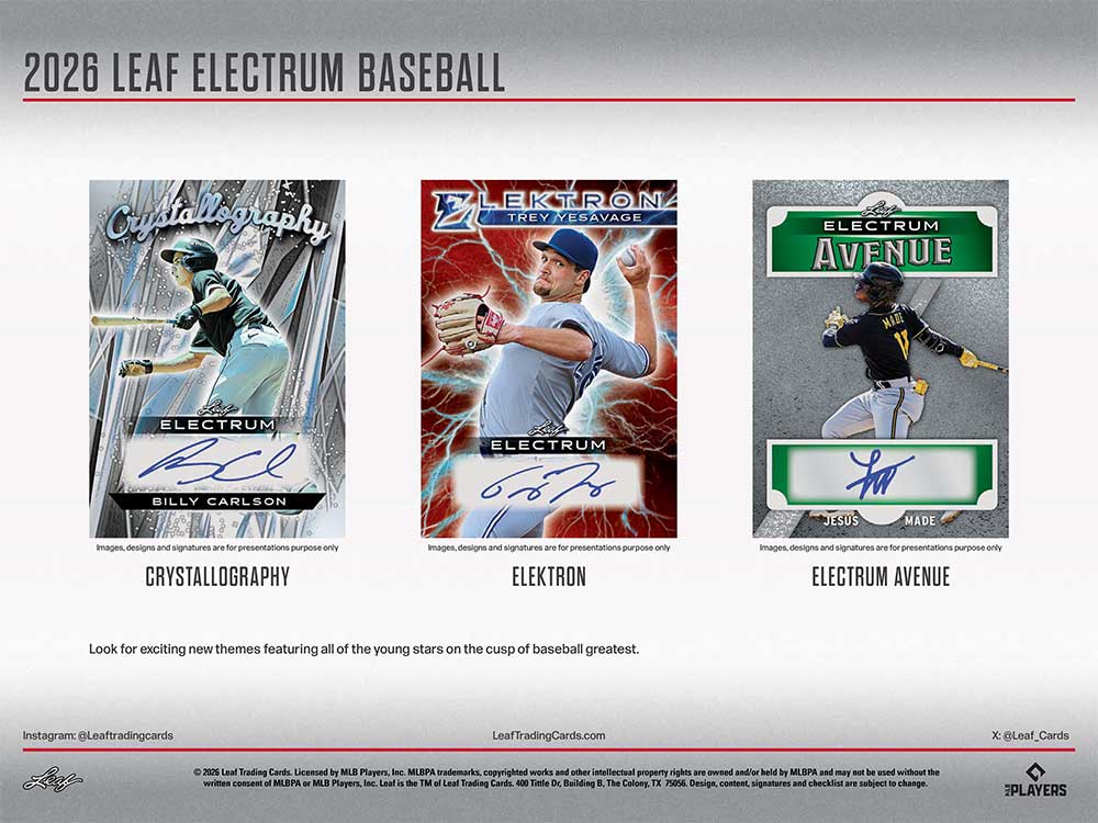 2026 Leaf Electrum Baseball Hobby Box 6/26入荷！ ｜カード