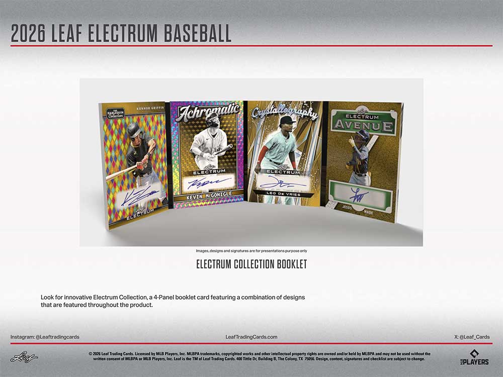 2026 Leaf Electrum Baseball Hobby Box 6/26入荷！ ｜カード