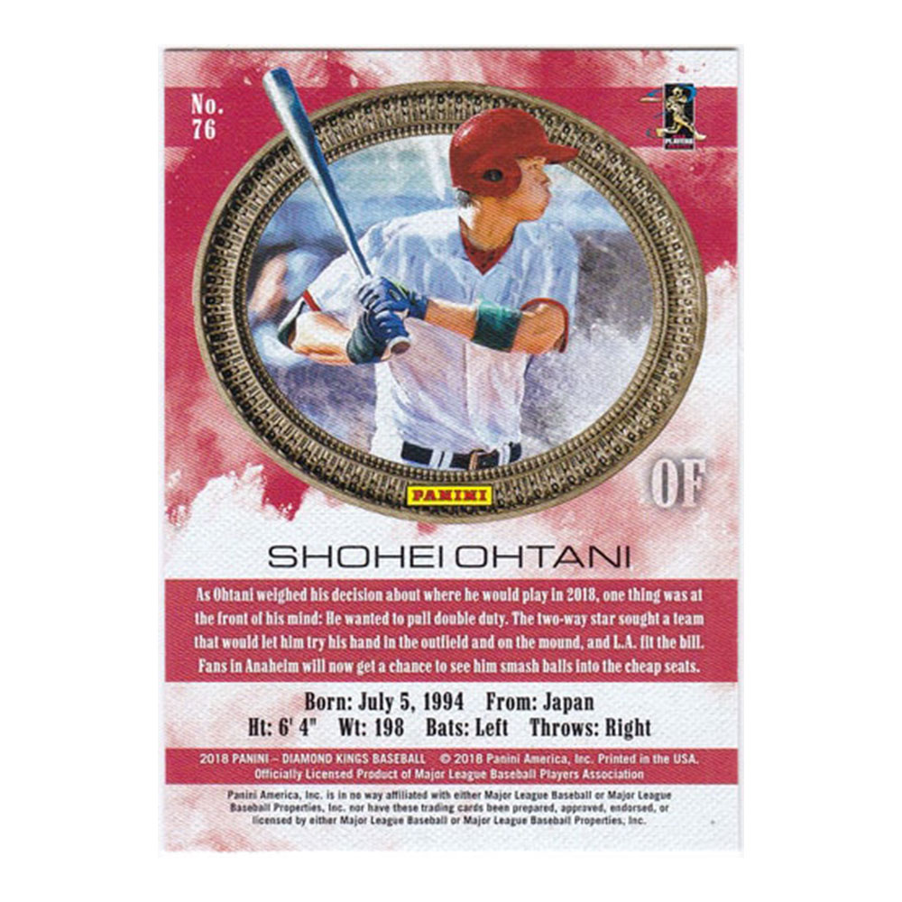大谷翔平 2018 Panini Diamond Kings Base #76 Rookie RC Shohei