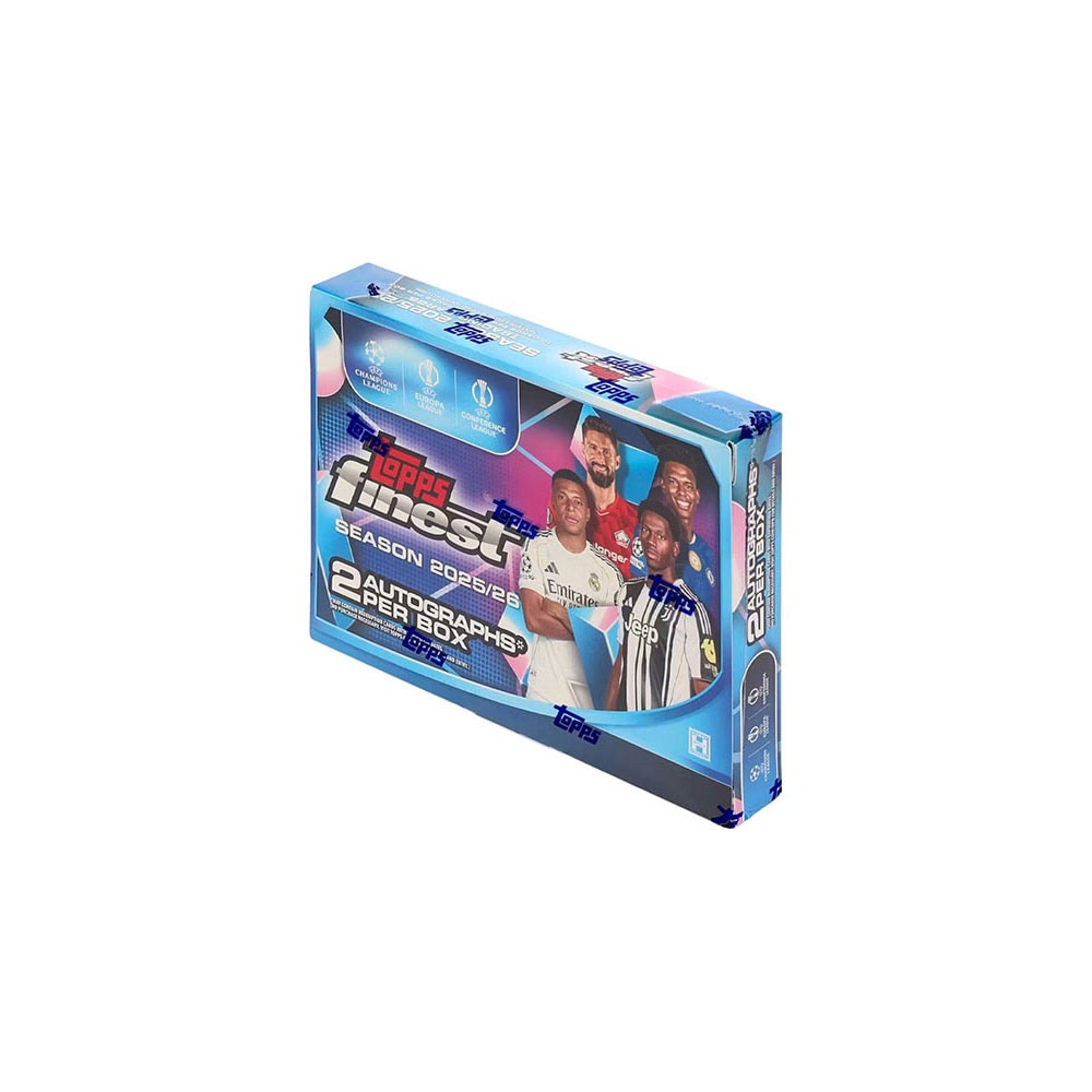 2025-26 Topps Finest UEFA Club Competitions Soccer Hobby Box 6/26
