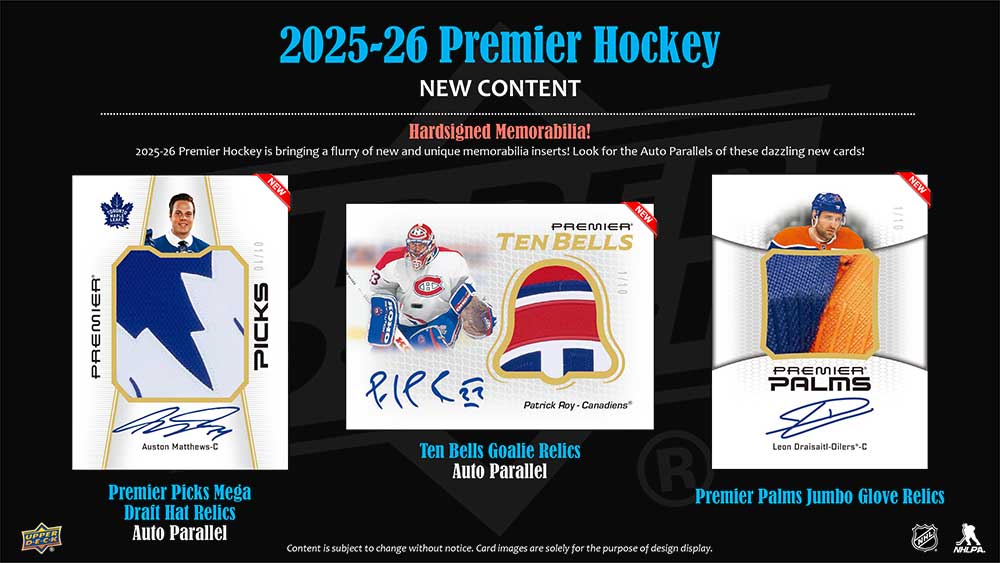 NHL 2025-26 Upper Deck Premier Hockey Hobby Box 9/3入荷予定 価格は