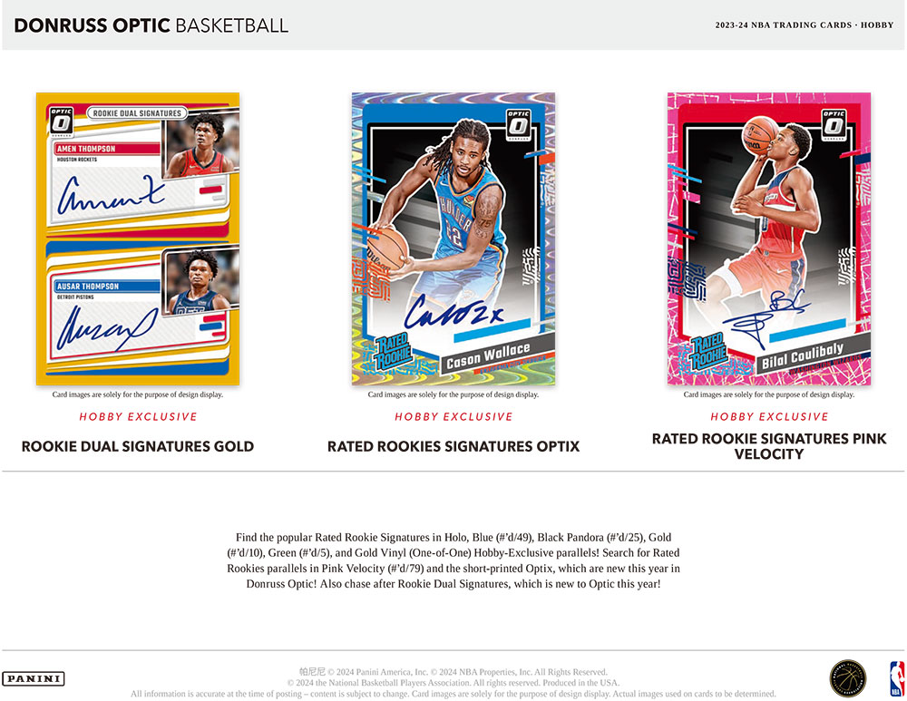 NBA 2023-24 Panini Donruss Optic Basketball Hobby Box 6/15