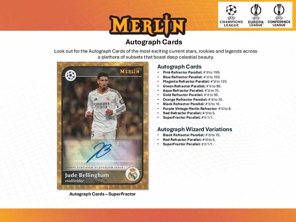 予約）2024-25 Topps Merlin UEFA Club Competitions Soccer Value Box