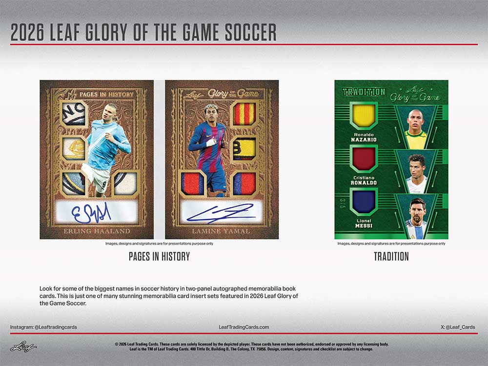 予約）2026 Leaf Glory of the Game Soccer Box 7/3入荷予定 ｜カード