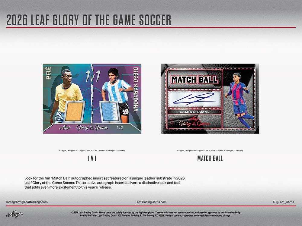 予約）2026 Leaf Glory of the Game Soccer Box 7/3入荷予定 ｜カード