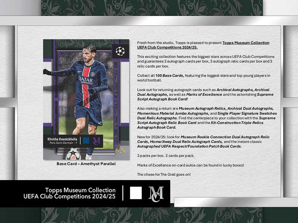 2024-25 Topps UEFA Club Competitions Museum Collection Soccer Hat