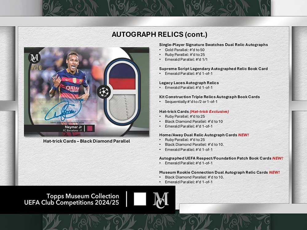 予約）2024-25 Topps UEFA Club Competitions Museum Collection