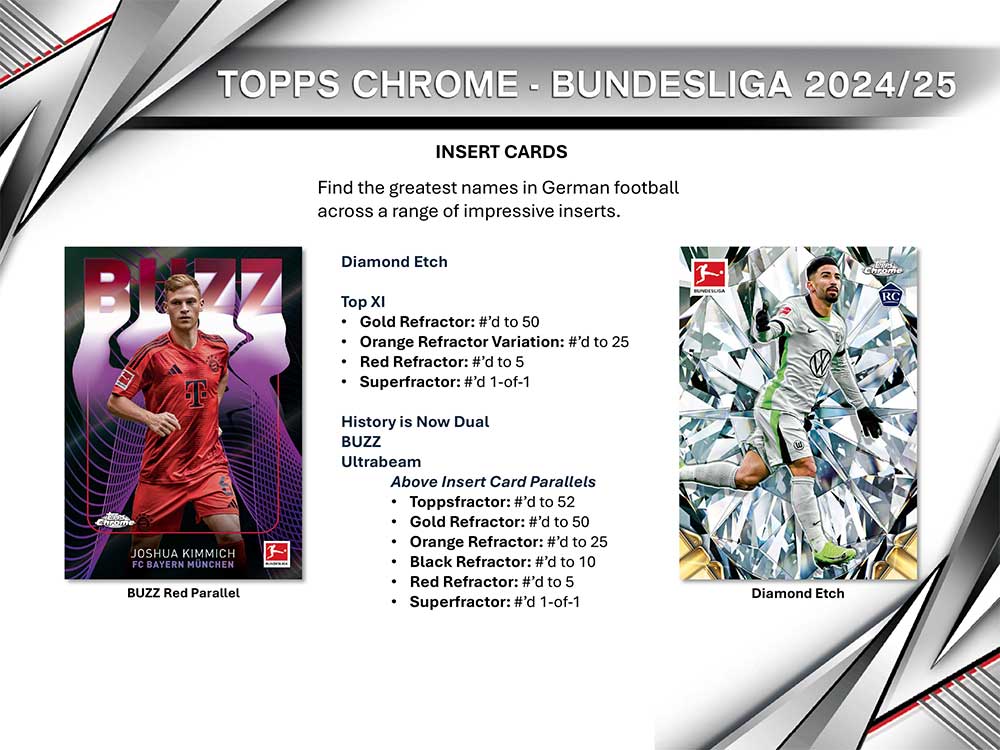 2024-25 Topps Chrome Bundesliga Soccer Hobby Box 7/15入荷