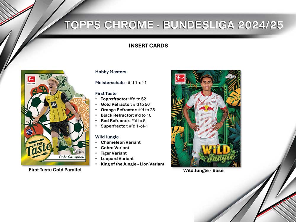 2024-25 Topps Chrome Bundesliga Soccer Hobby Box 7/15入荷