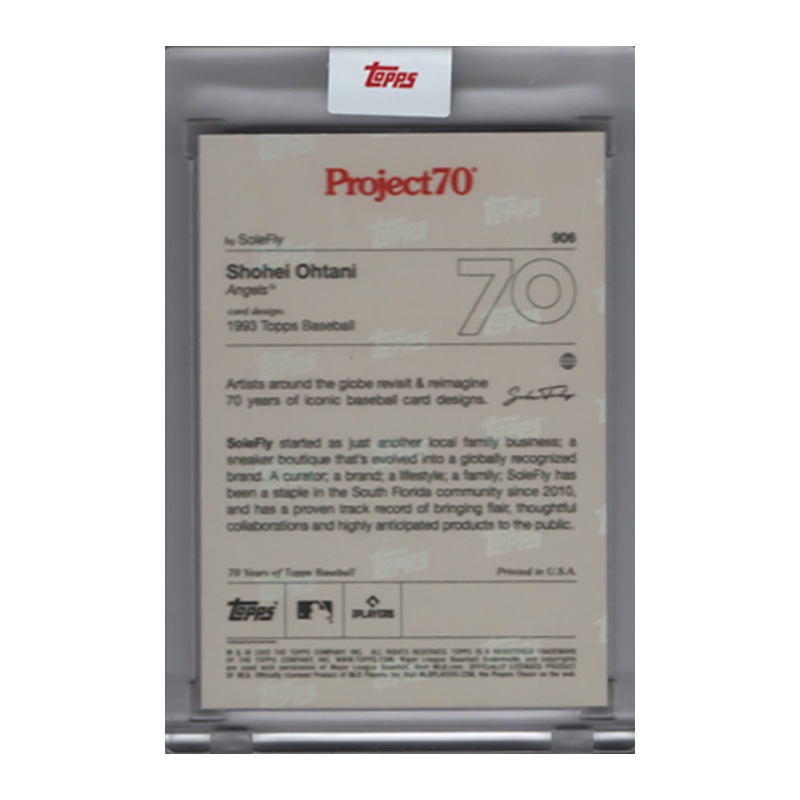 大谷翔平 #906 Topps Project70 Card Shohei Ohtani by SoleFly 4/28