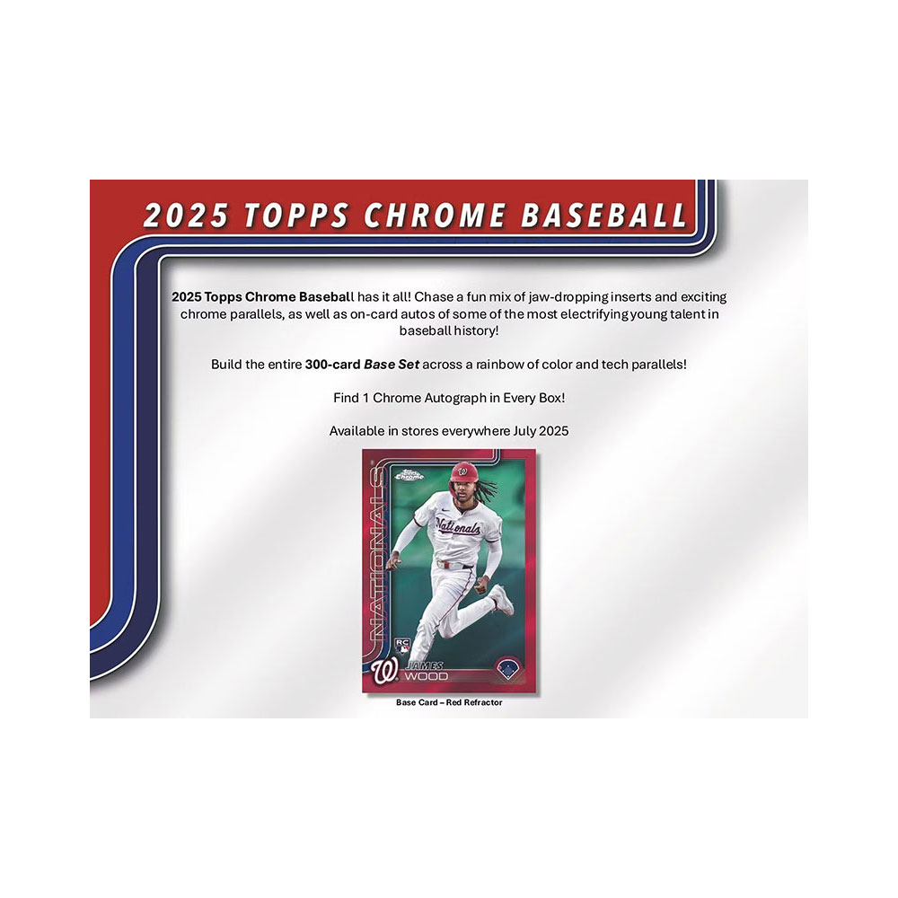 MLB 2025 Topps Chrome Baseball Hobby Box 7/24入荷！ ｜カード