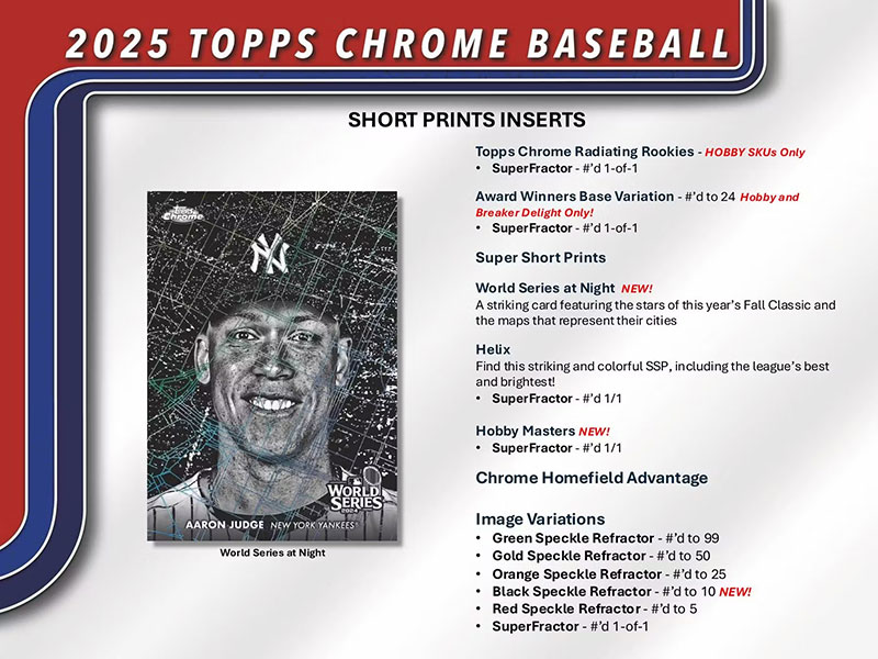 MLB 2025 Topps Chrome Baseball Hobby Box 7/24入荷！ ｜カード