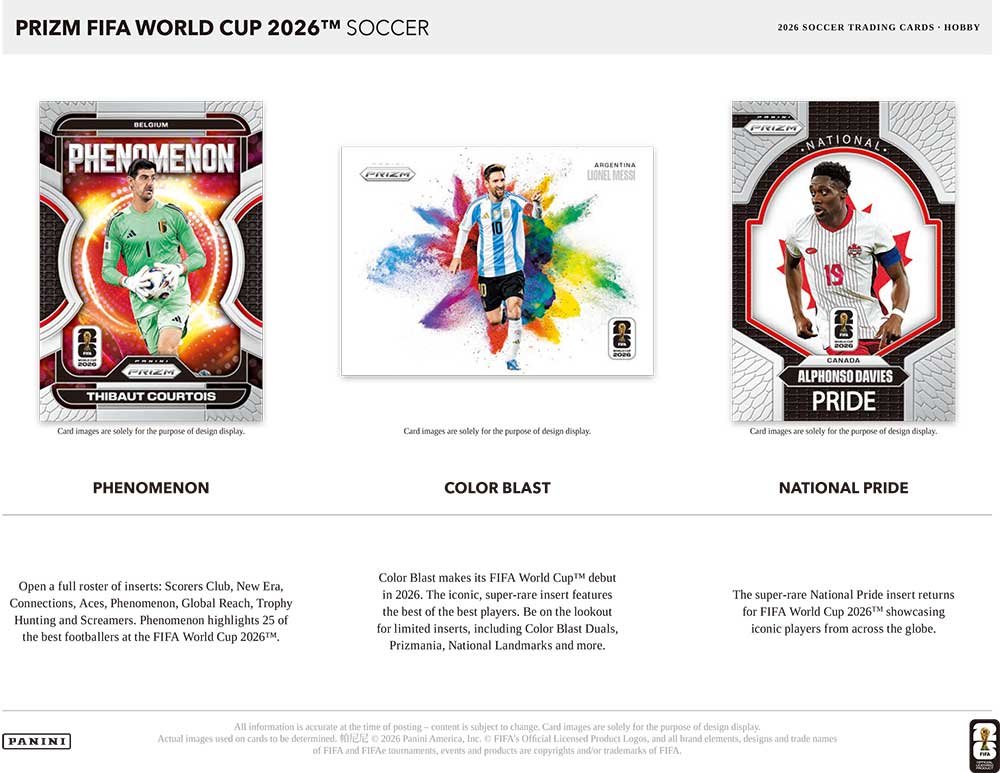 Panini Soccer Prizm W杯 20枚限定 ルカク カード 予約）2026 Panini Prizm FIFA World Cup Soccer Hobby Box 6/28より