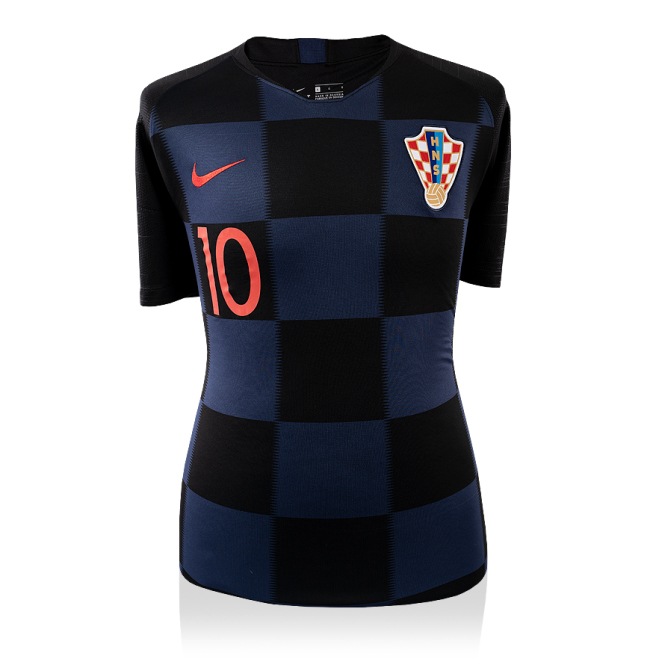 륫ɥå ľɮ˥ե 2017-18 ɽ  Хå (Luka Modric Back Signed Croatia 2017-18 Away Shirt)