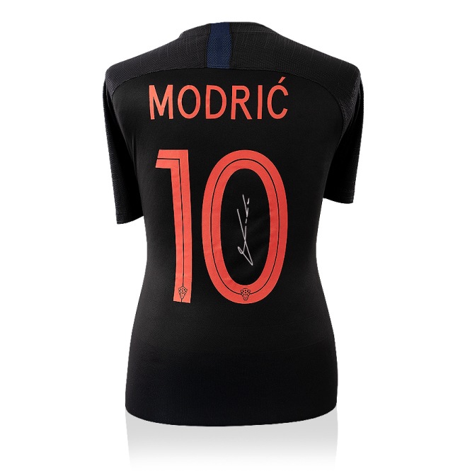 륫ɥå ľɮ˥ե 2017-18 ɽ  Хå (Luka Modric Back Signed Croatia 2017-18 Away Shirt)