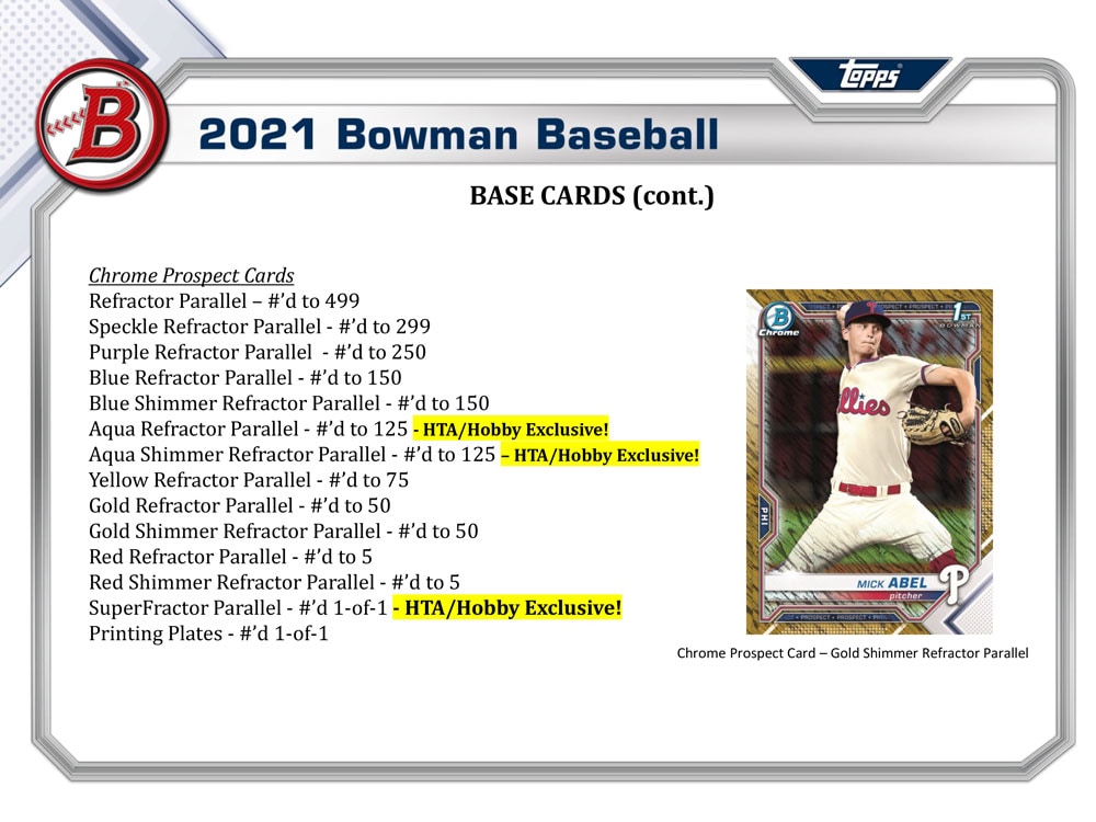 MLB 2021 Bowman Baseball Jumbo 2021ǯ4/28١