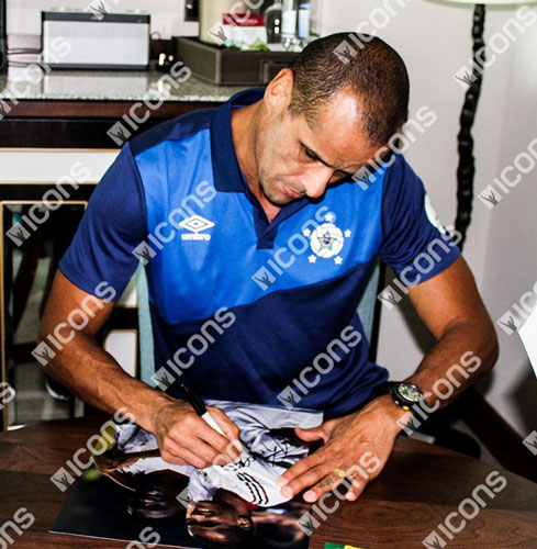 リバウド 直筆サインフォト ACミラン (Rivaldo Signed AC Milan