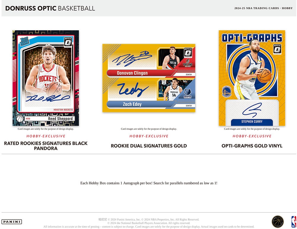 NBA 2024-25 Panini Donruss Optic Basketball Hobby Box 8/21