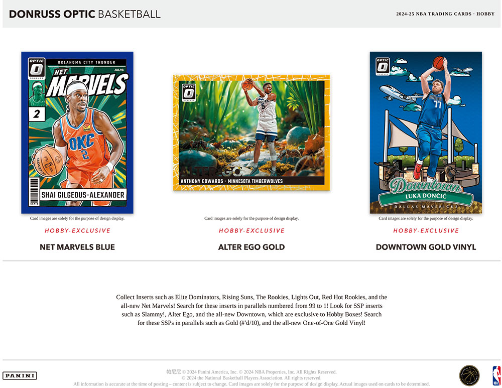 NBA 2024-25 Panini Donruss Optic Basketball Hobby Box 8/21入荷