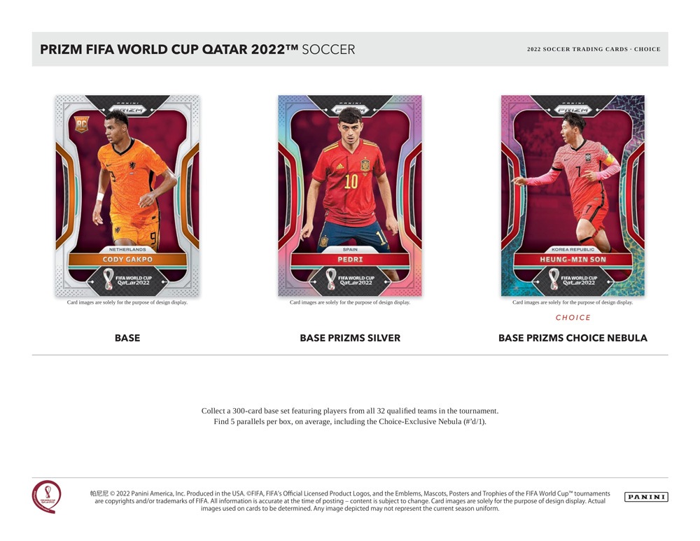 2022 Panini Prizm World Cup Qatar Soccer Cards Choice 11/19入荷